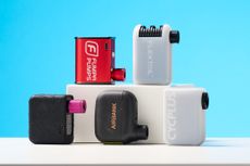 Five of the best electric bike pumps, the 'Nano' category, featuring Fumba, Muc-Off, Airbank, Cycplus and Flextail.