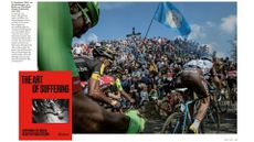 An inside page overlaid with the book cover of The Art of Suffering by Kristof Ramon